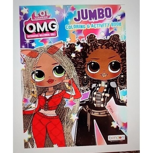 NEW - Bendon - MGA- L.O.L. O.M.G. Jumbo Coloring and Activity Book - Picture 1 of 3